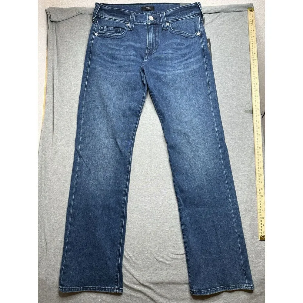TRUE RELIGION‎ MENS RICKY STRAIGHT BLUE JEANS Distressed 32/34 $159.00 NWT